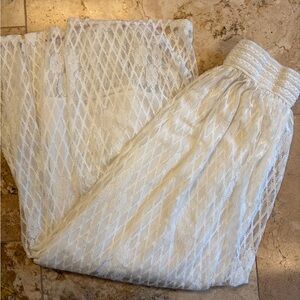 Elegant Cream Lace Kids Skirt